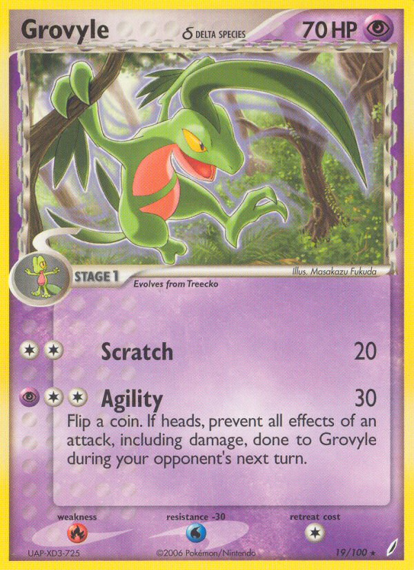 Grovyle(19/100) (Delta Species) [EX: Crystal Guardians] | Play N Trade Winnipeg