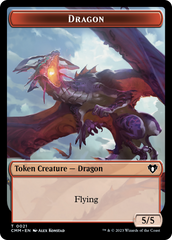 Saproling // Dragon (0021) Double-Sided Token [Commander Masters Tokens] | Play N Trade Winnipeg