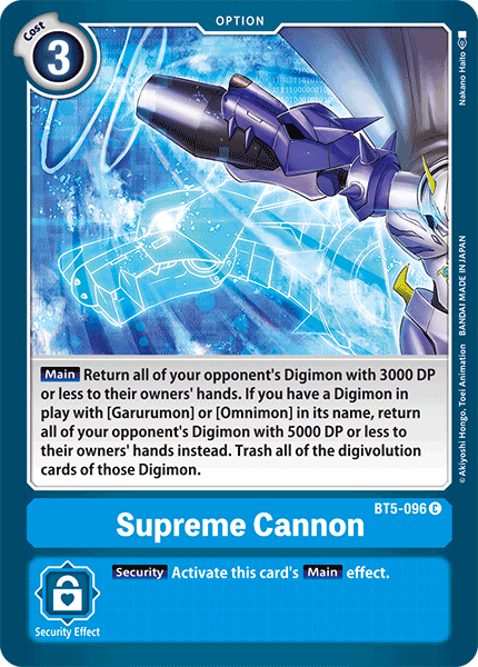 Supreme Cannon [BT5-096] [Battle of Omni] | Play N Trade Winnipeg