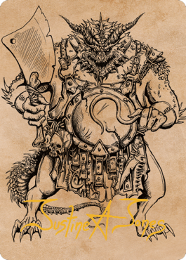 Thrakkus the Butcher Art Card (Gold-Stamped Signature) [Commander Legends: Battle for Baldur's Gate Art Series] | Play N Trade Winnipeg