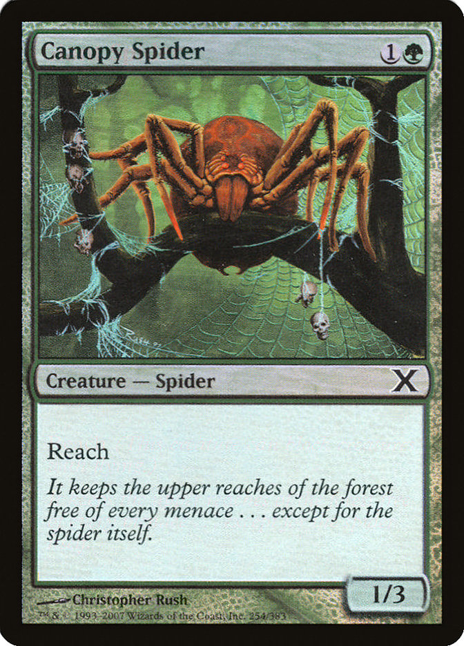 Canopy Spider (Premium Foil) [Tenth Edition] | Play N Trade Winnipeg