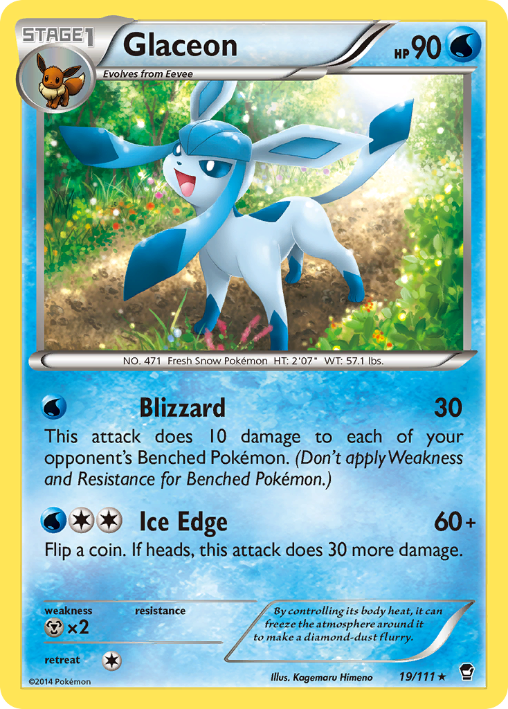 Glaceon (19/111) [XY: Furious Fists] | Play N Trade Winnipeg