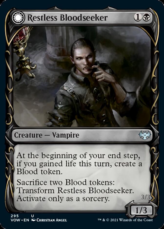 Restless Bloodseeker // Bloodsoaked Reveler (Showcase Fang Frame) [Innistrad: Crimson Vow] | Play N Trade Winnipeg