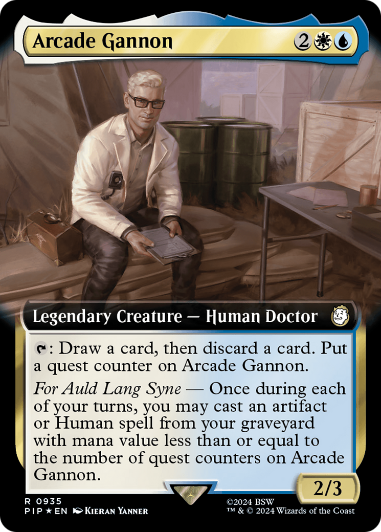 Arcade Gannon (Extended Art) (Surge Foil) [Fallout] | Play N Trade Winnipeg