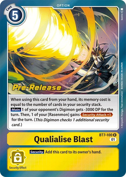 Qualialise Blast [BT7-100] [Next Adventure Pre-Release Cards] | Play N Trade Winnipeg