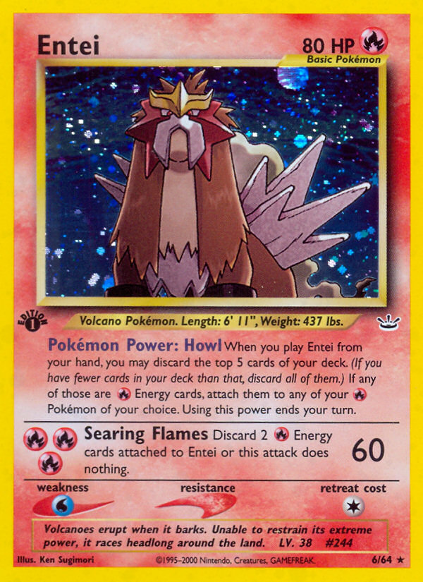 Entei (6/64) [Neo Revelation 1st Edition] | Play N Trade Winnipeg