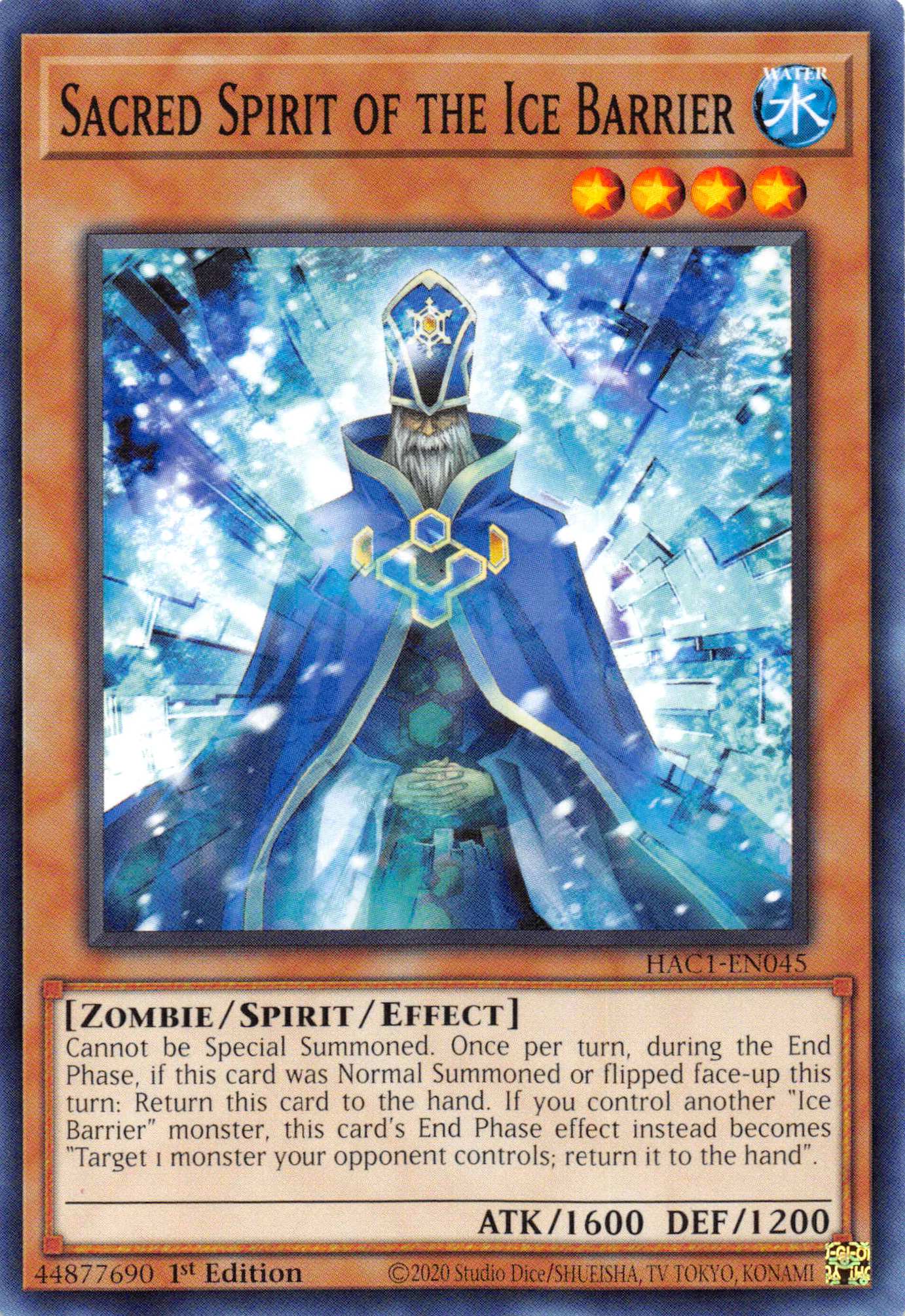 Sacred Spirit of the Ice Barrier (Duel Terminal) [HAC1-EN045] Parallel Rare | Play N Trade Winnipeg