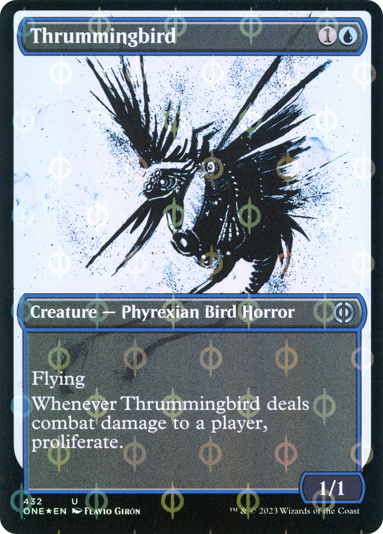 Thrummingbird (Showcase Ichor Step-and-Compleat Foil) [Phyrexia: All Will Be One] | Play N Trade Winnipeg