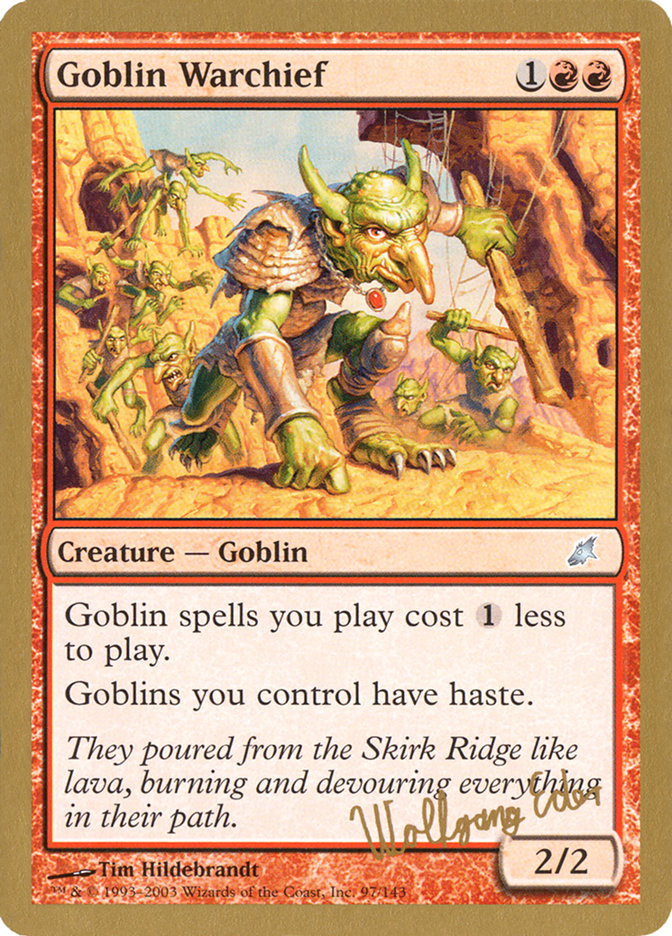 Goblin Warchief (Wolfgang Eder) [World Championship Decks 2003] | Play N Trade Winnipeg