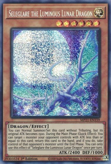 Seleglare the Luminous Lunar Dragon [MP21-EN159] Prismatic Secret Rare | Play N Trade Winnipeg