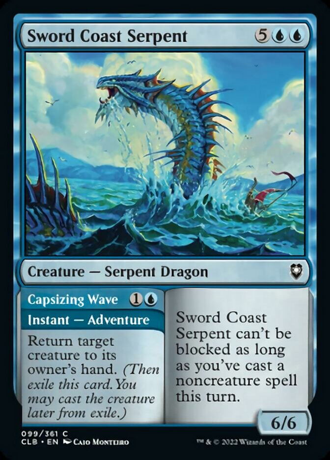 Sword Coast Serpent // Capsizing Wave [Commander Legends: Battle for Baldur's Gate] | Play N Trade Winnipeg