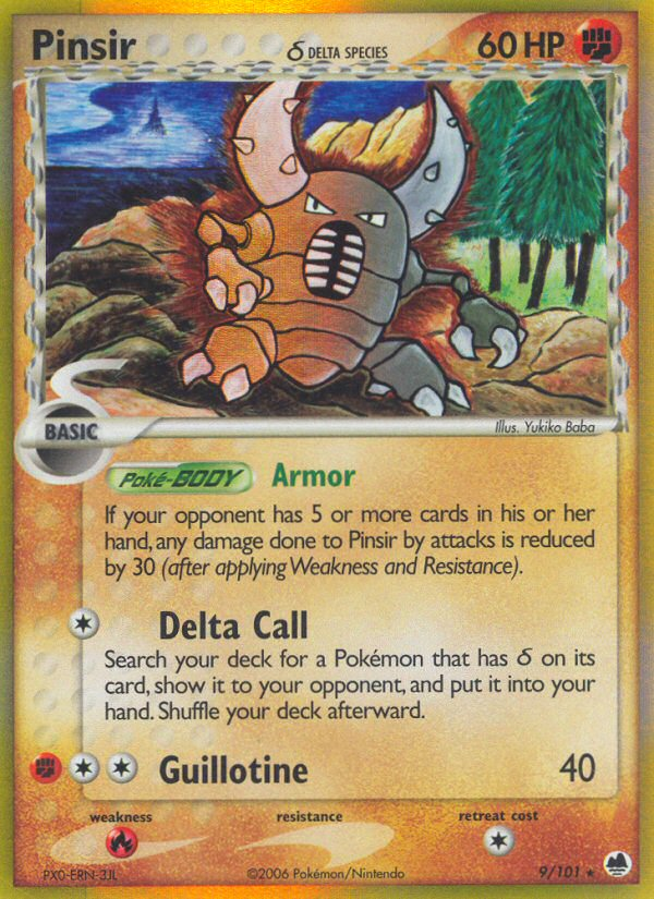 Pinsir (9/101) (Delta Species) [EX: Dragon Frontiers] | Play N Trade Winnipeg