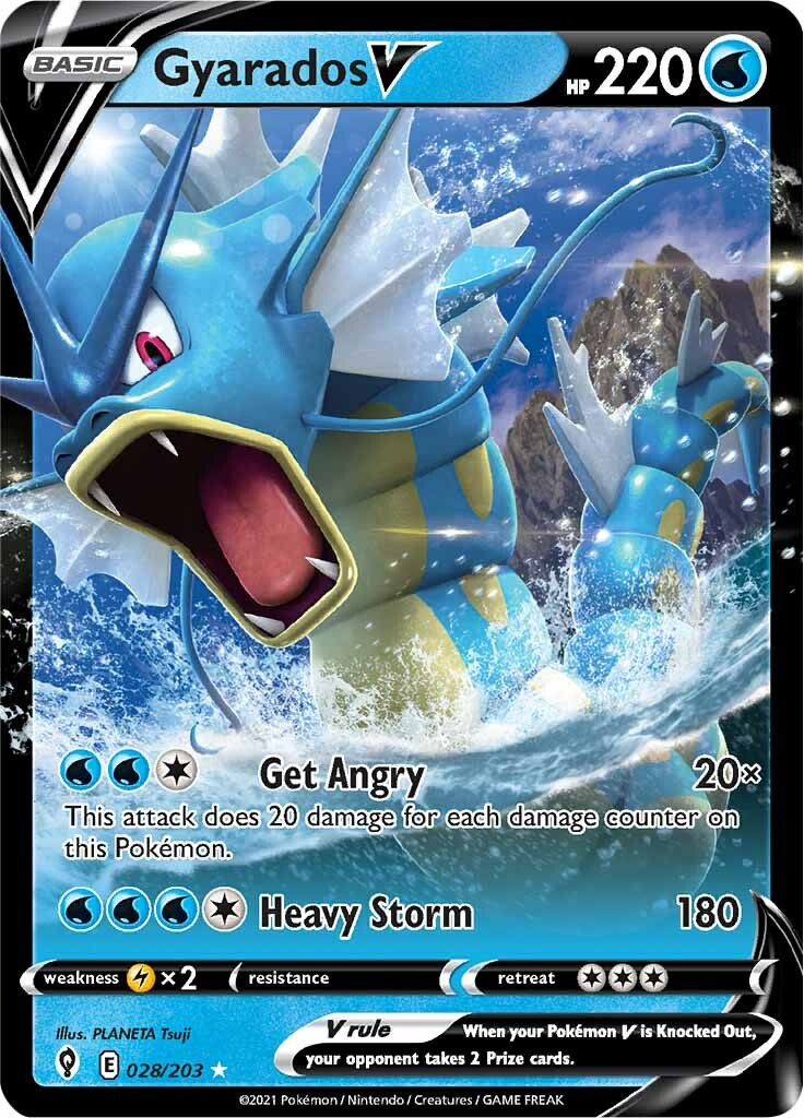 Gyarados V (028/203) [Sword & Shield: Evolving Skies] | Play N Trade Winnipeg