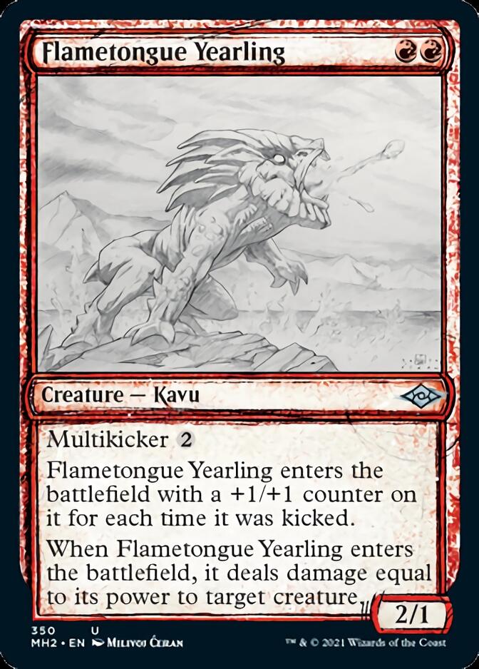 Flametongue Yearling (Sketch) [Modern Horizons 2] | Play N Trade Winnipeg