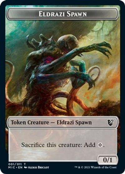 Eldrazi Spawn // Human Soldier Double-sided Token [Innistrad: Midnight Hunt Commander] | Play N Trade Winnipeg