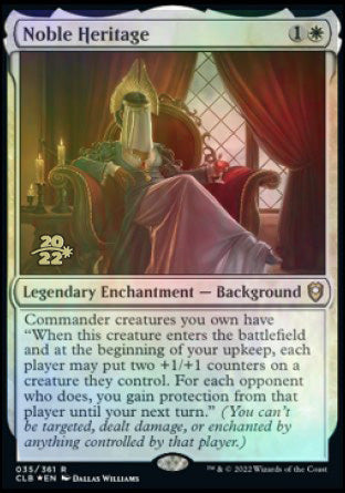 Noble Heritage [Commander Legends: Battle for Baldur's Gate Prerelease Promos] | Play N Trade Winnipeg