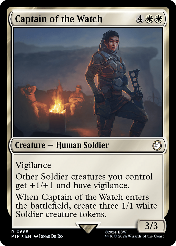 Captain of the Watch (Surge Foil) [Fallout] | Play N Trade Winnipeg