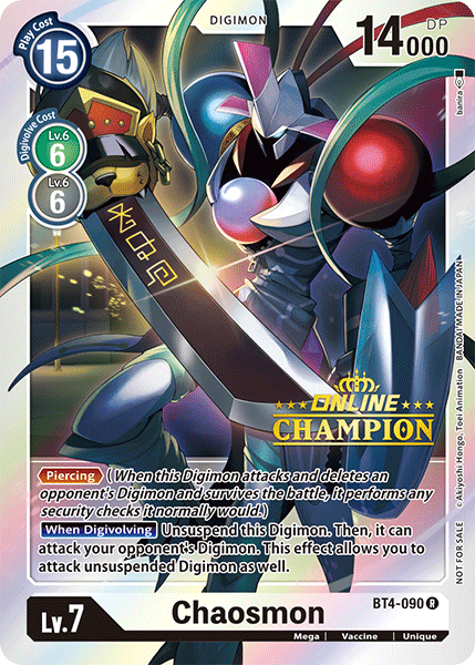 Chaosmon [BT4-090] (Online Champion) [Great Legend Promos] | Play N Trade Winnipeg