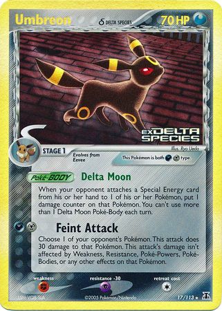 Umbreon (17/113) (Delta Species) (Stamped) [EX: Delta Species] | Play N Trade Winnipeg