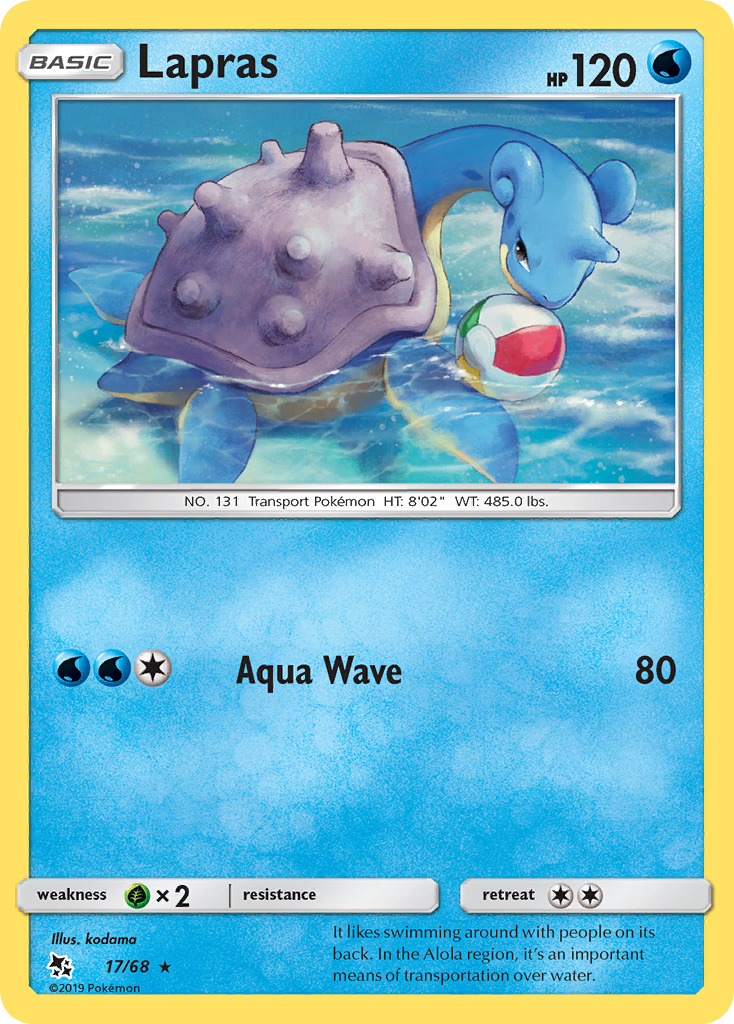 Lapras (17/68) [Sun & Moon: Hidden Fates] | Play N Trade Winnipeg