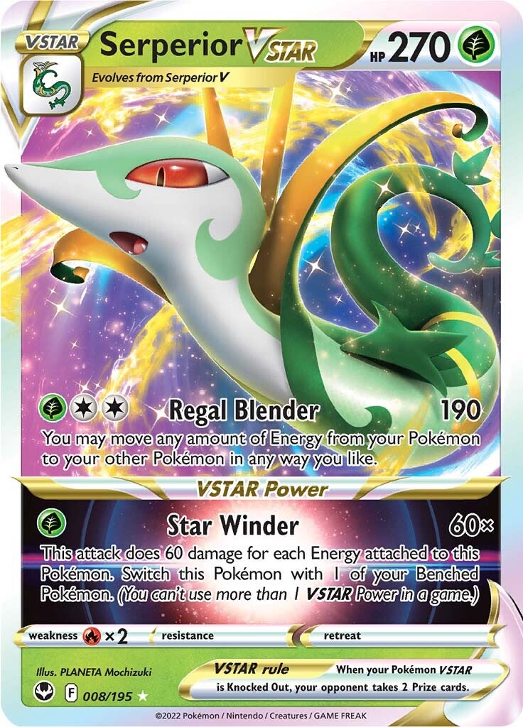 Serperior VSTAR (008/195) [Sword & Shield: Silver Tempest] | Play N Trade Winnipeg