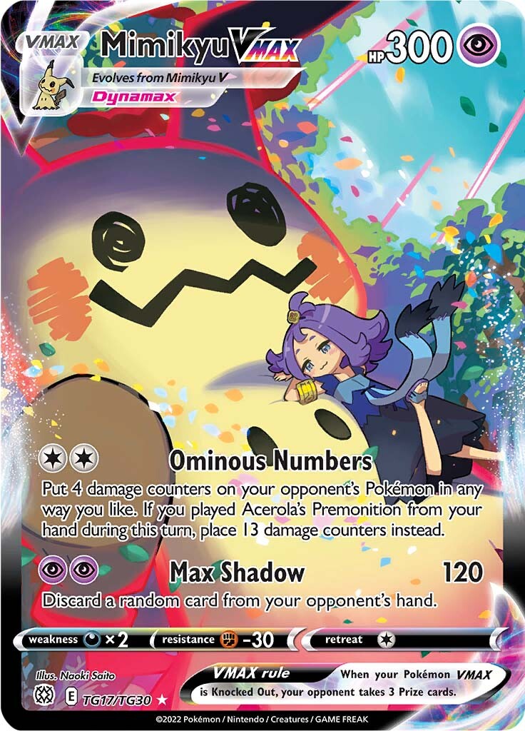 Mimikyu VMAX (TG17/TG30) [Sword & Shield: Brilliant Stars] | Play N Trade Winnipeg