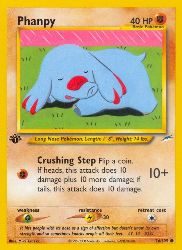 Phanpy (76/105) [Neo Destiny 1st Edition] | Play N Trade Winnipeg