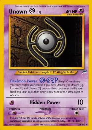 Unown [H] (28/105) [Neo Destiny Unlimited] | Play N Trade Winnipeg