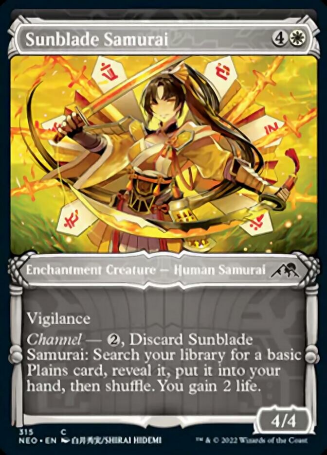 Sunblade Samurai (Showcase Samurai) [Kamigawa: Neon Dynasty] | Play N Trade Winnipeg