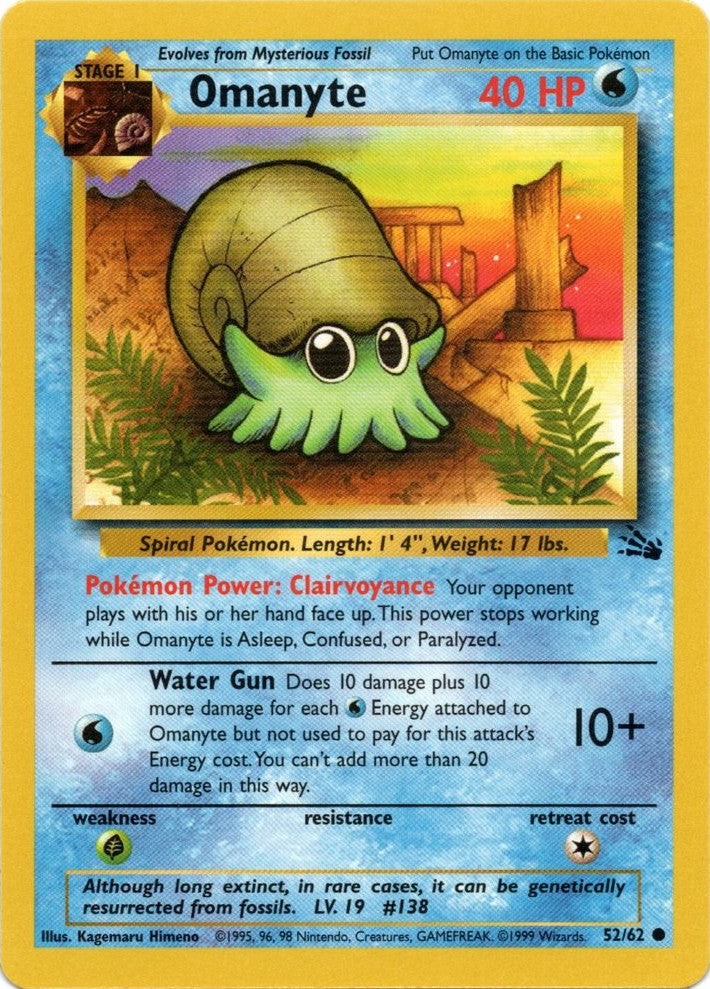 Omanyte (52/62) [Fossil Unlimited] | Play N Trade Winnipeg