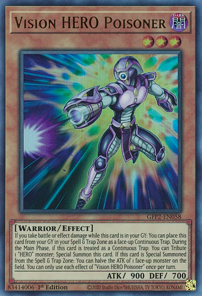 Vision HERO Poisoner [GFP2-EN058] Ultra Rare | Play N Trade Winnipeg