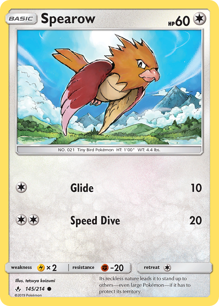 Spearow (145/214) [Sun & Moon: Unbroken Bonds] | Play N Trade Winnipeg