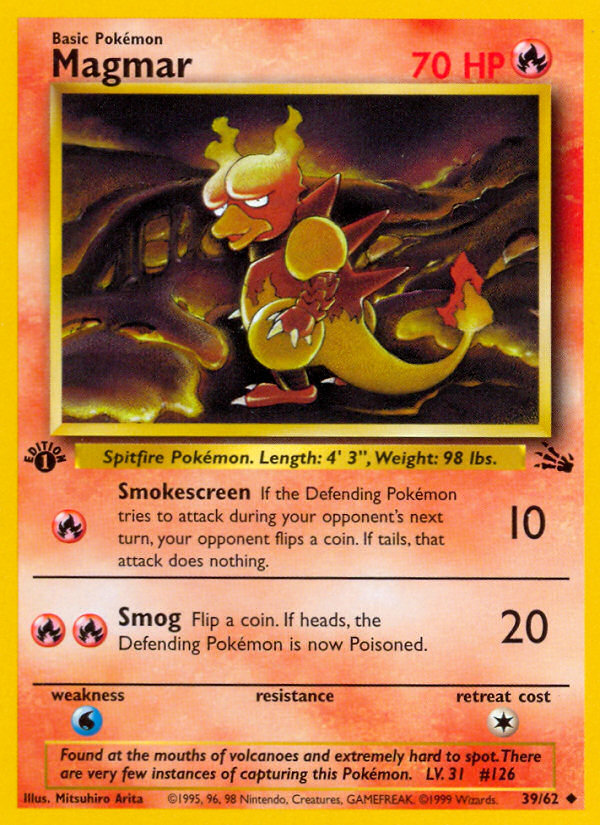 Magmar (39/62) [Fossil 1st Edition] | Play N Trade Winnipeg