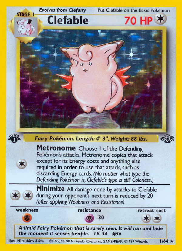 Clefable (1/64) [Jungle 1st Edition] | Play N Trade Winnipeg