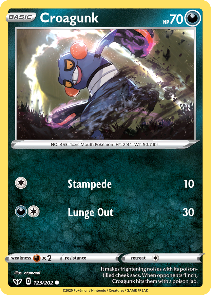 Croagunk (123/202) [Sword & Shield: Base Set] | Play N Trade Winnipeg