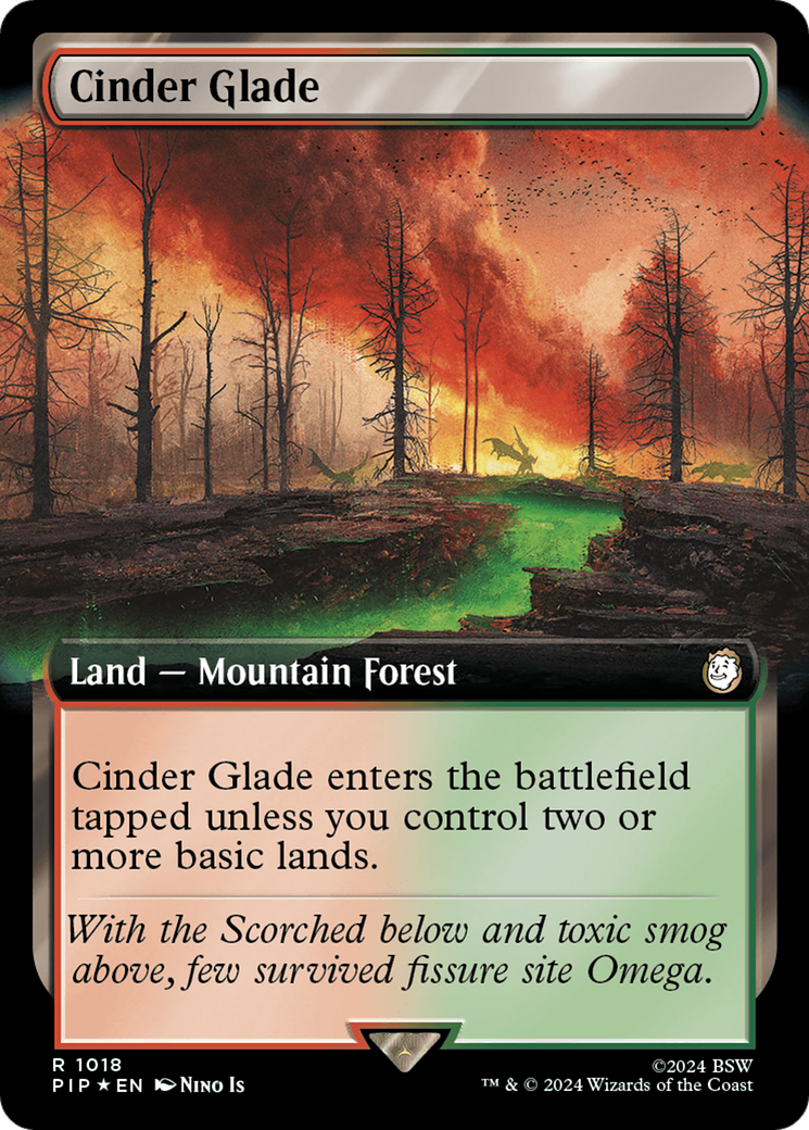 Cinder Glade (Extended Art) (Surge Foil) [Fallout] | Play N Trade Winnipeg