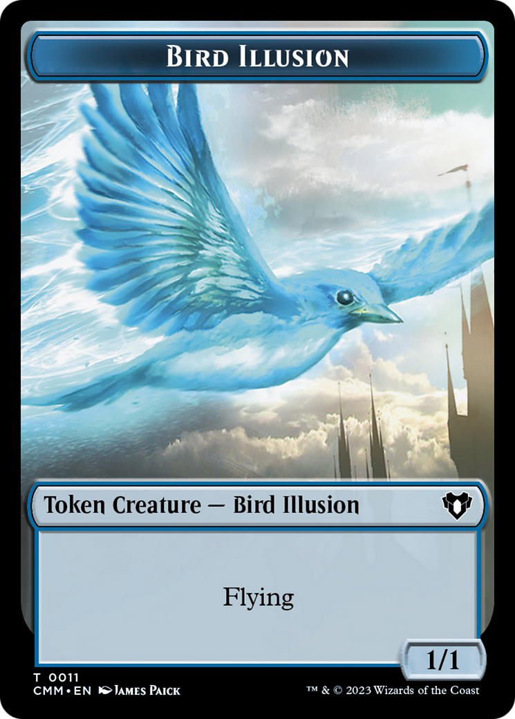 Spirit (0039) // Bird Illusion Double-Sided Token [Commander Masters Tokens] | Play N Trade Winnipeg