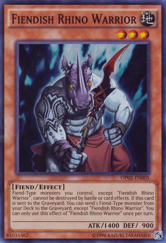 Fiendish Rhino Warrior [OP02-EN005] Super Rare | Play N Trade Winnipeg