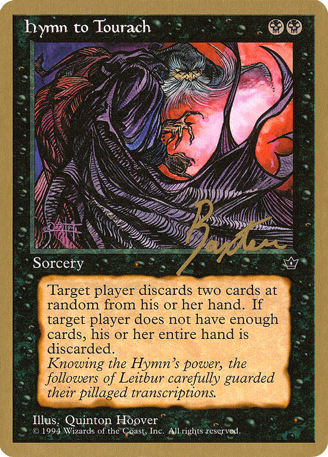 Hymn to Tourach (Cloak) (George Baxter) [Pro Tour Collector Set] | Play N Trade Winnipeg