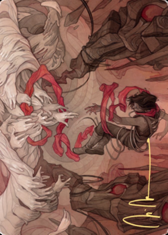 Thwart the Grave Art Card (Gold-Stamped Signature) [Zendikar Rising Art Series] | Play N Trade Winnipeg