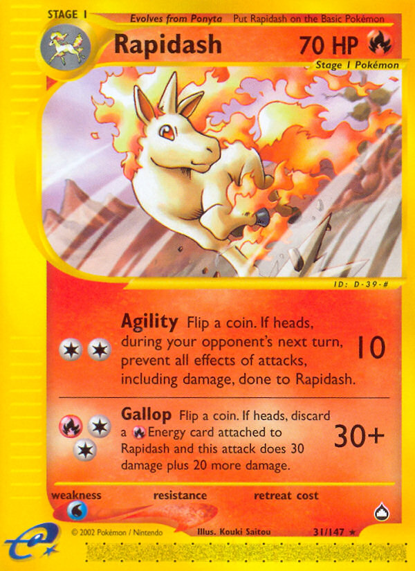 Rapidash (31/147) [Aquapolis] | Play N Trade Winnipeg