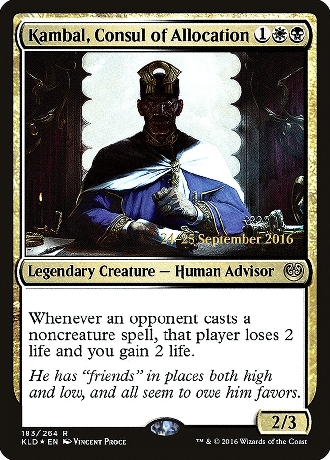 Kambal, Consul of Allocation  [Kaladesh Prerelease Promos] | Play N Trade Winnipeg