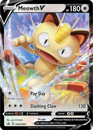 Meowth V (SWSH004) [Sword & Shield: Black Star Promos] | Play N Trade Winnipeg