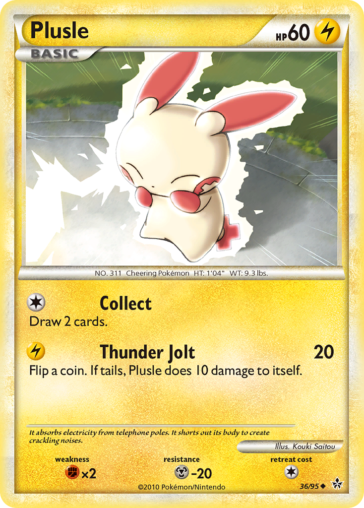 Plusle (36/95) [HeartGold & SoulSilver: Unleashed] | Play N Trade Winnipeg