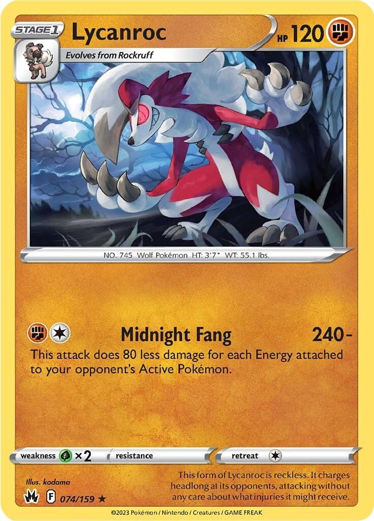 Lycanroc (074/159) [Sword & Shield: Crown Zenith] | Play N Trade Winnipeg