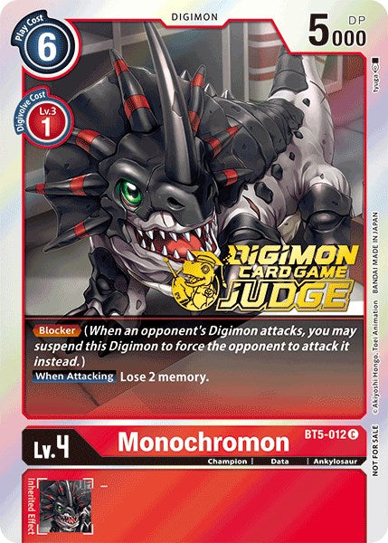 Monochromon [BT5-012] (Judge Pack 1) [Battle of Omni Promos] | Play N Trade Winnipeg