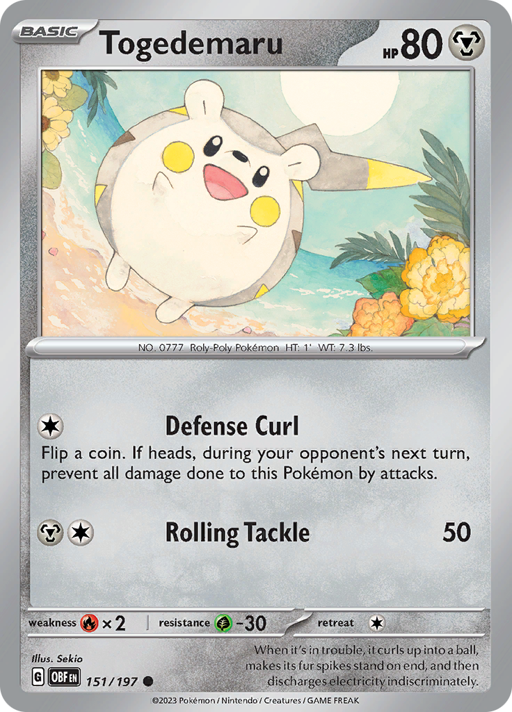 Togedemaru (151/197) [Scarlet & Violet: Obsidian Flames] | Play N Trade Winnipeg