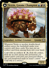 Tetzin, Gnome Champion // The Golden-Gear Colossus [The Lost Caverns of Ixalan Commander] | Play N Trade Winnipeg