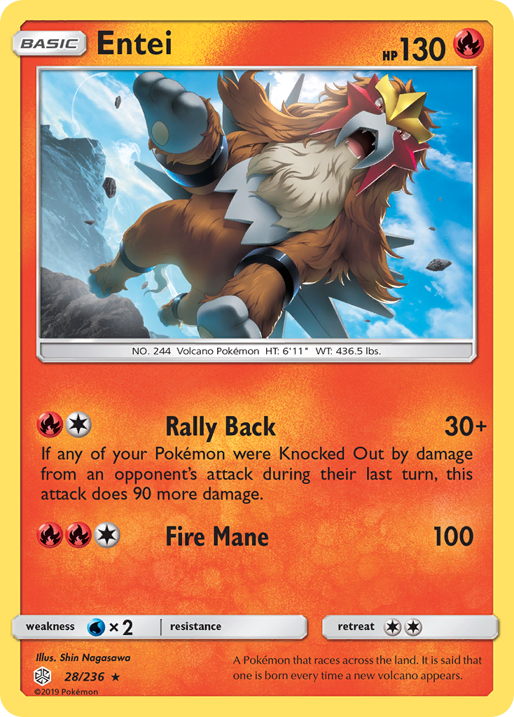 Entei (28/236) [Sun & Moon: Cosmic Eclipse] | Play N Trade Winnipeg