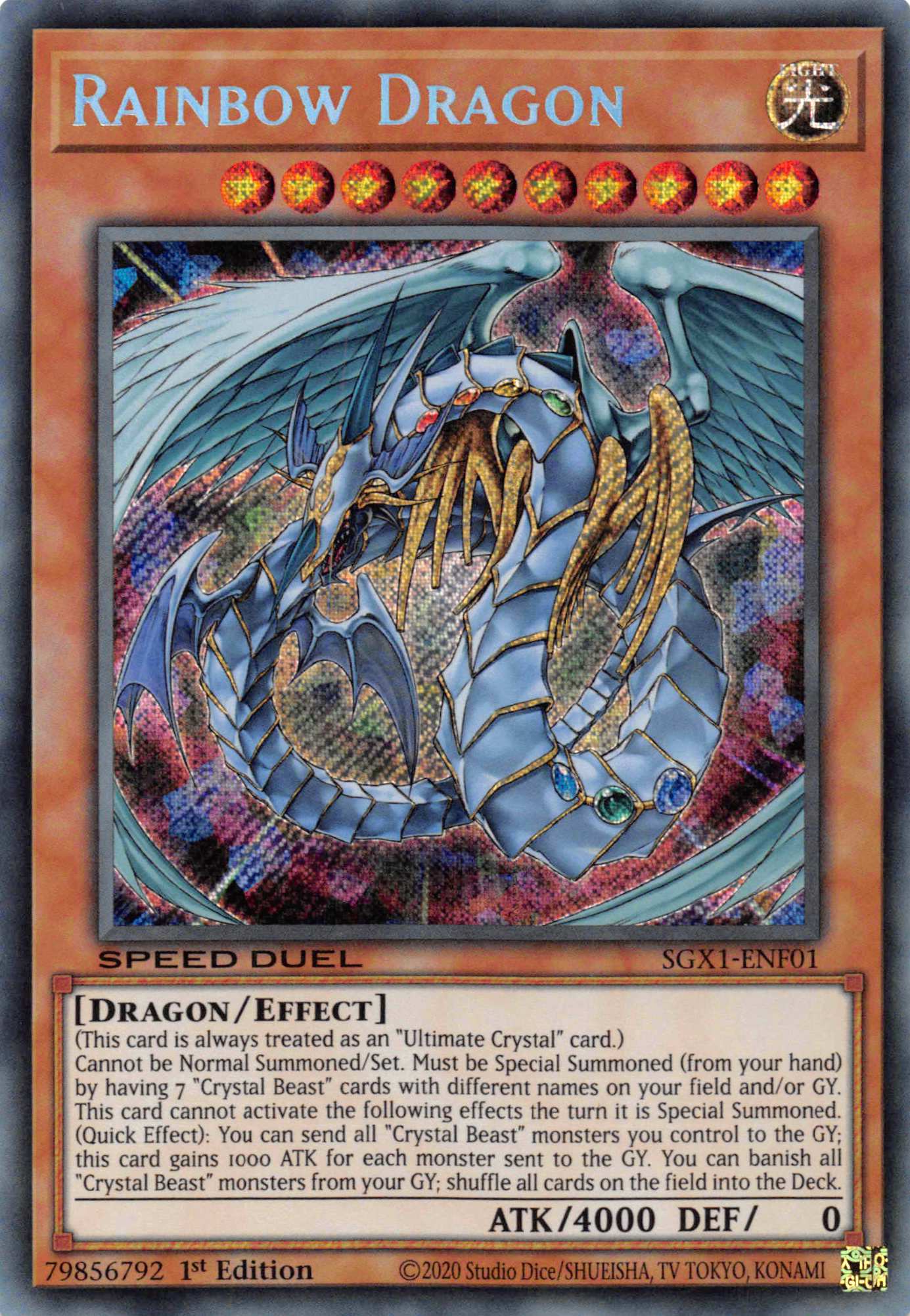 Rainbow Dragon [SGX1-ENF01] Secret Rare | Play N Trade Winnipeg